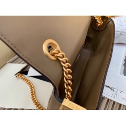 Fendi Baguette Chain Midi Bag In Taupe Nappa Leather FBS24008