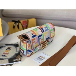 Fendi Baguette Medium Bag In Multicolour Canvas FBS24018