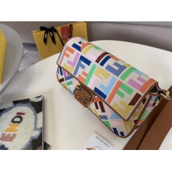 Fendi Baguette Medium Bag In Multicolour Canvas FBS24018