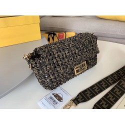 Fendi Baguette Medium Bag In Woven Strips FBS24021