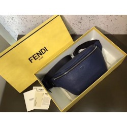 Fendi Belt Bag In Blue Romano Leather FBS24030