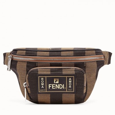 Fendi Belt Bag In Fabric With Pequin Striped Motif FBS24032