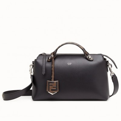 Fendi Black By The Way Medium Bag With FF Handles FBS24038