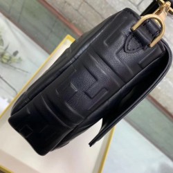 Fendi Black FF Motif Large Baguette Bag FBS24042