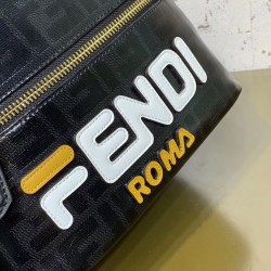 Fendi Black Glazed Fabric Mini Backpack FBS24047