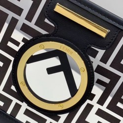 Fendi Black Kan I F Bag In Transparent PU FBS24049