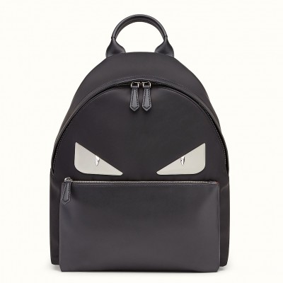 Fendi Black Large Bag Bugs Eye Inlays Backpack FBS24051