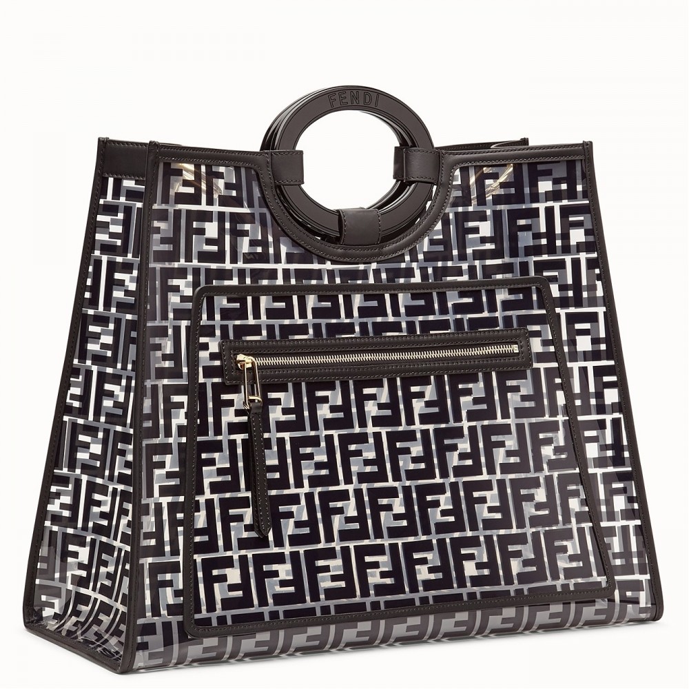 Fendi Black Large PU Runaway Shopper Bag FBS24056