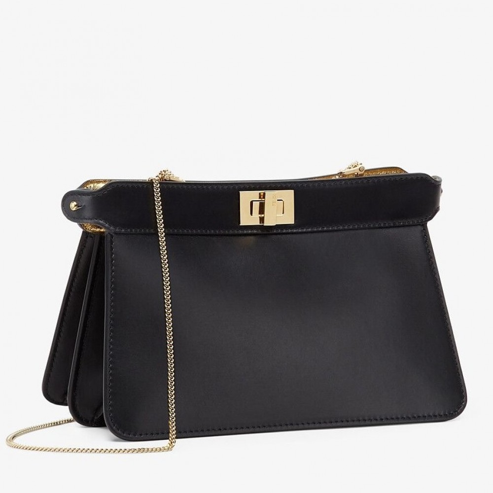 Fendi Black Peekaboo ISeeU Pochette Bag FBS24066