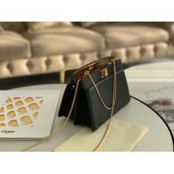 Fendi Black Peekaboo ISeeU Pochette Bag FBS24066