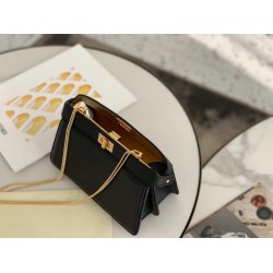 Fendi Black Peekaboo ISeeU Pochette Bag FBS24066