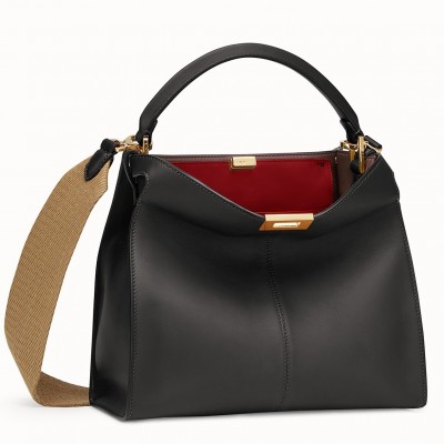 Fendi Black Peekaboo X Lite Regular Bag FBS24069