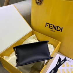 Fendi Black Small Kan I F Bag In Transparent PU FBS24074