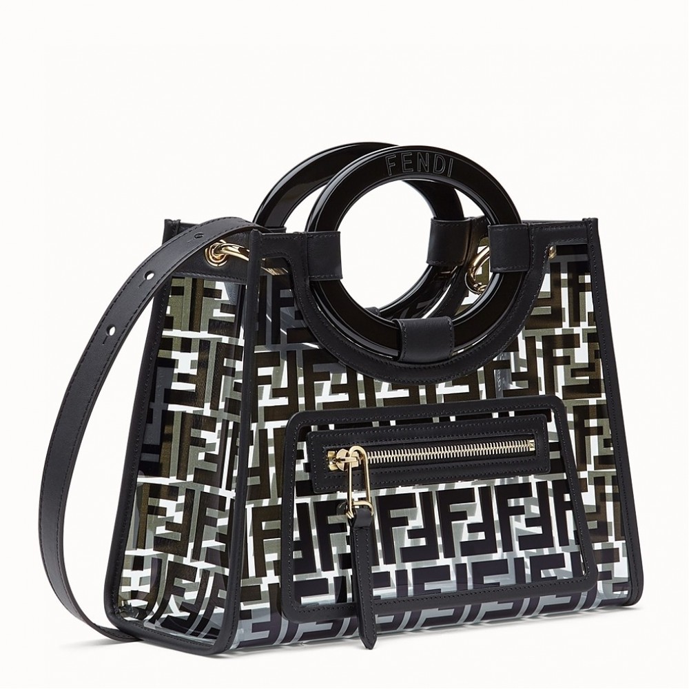 Fendi Black Small PU Runaway Shopper Bag FBS24075