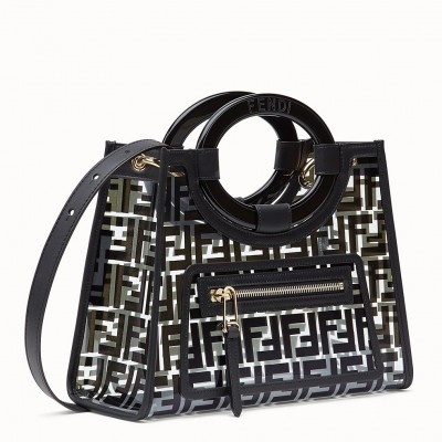 Fendi Black Small PU Runaway Shopper Bag FBS24075