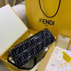 Fendi Black Small PU Runaway Shopper Bag FBS24075