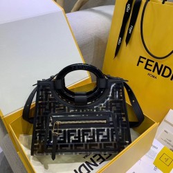 Fendi Black Small PU Runaway Shopper Bag FBS24075