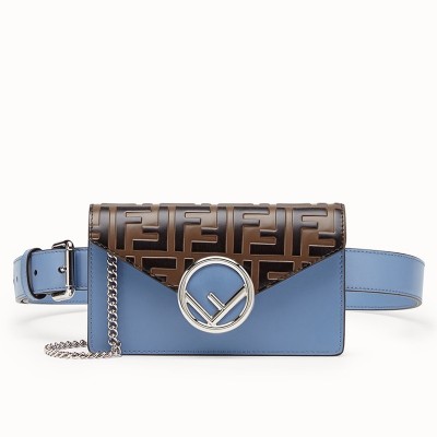 Fendi Blue Kan I F Belt Bag With FF Motif FBS24076