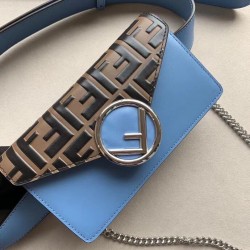 Fendi Blue Kan I F Belt Bag With FF Motif FBS24076