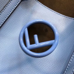 Fendi Blue Leather Logo Shopper Bag FBS24078