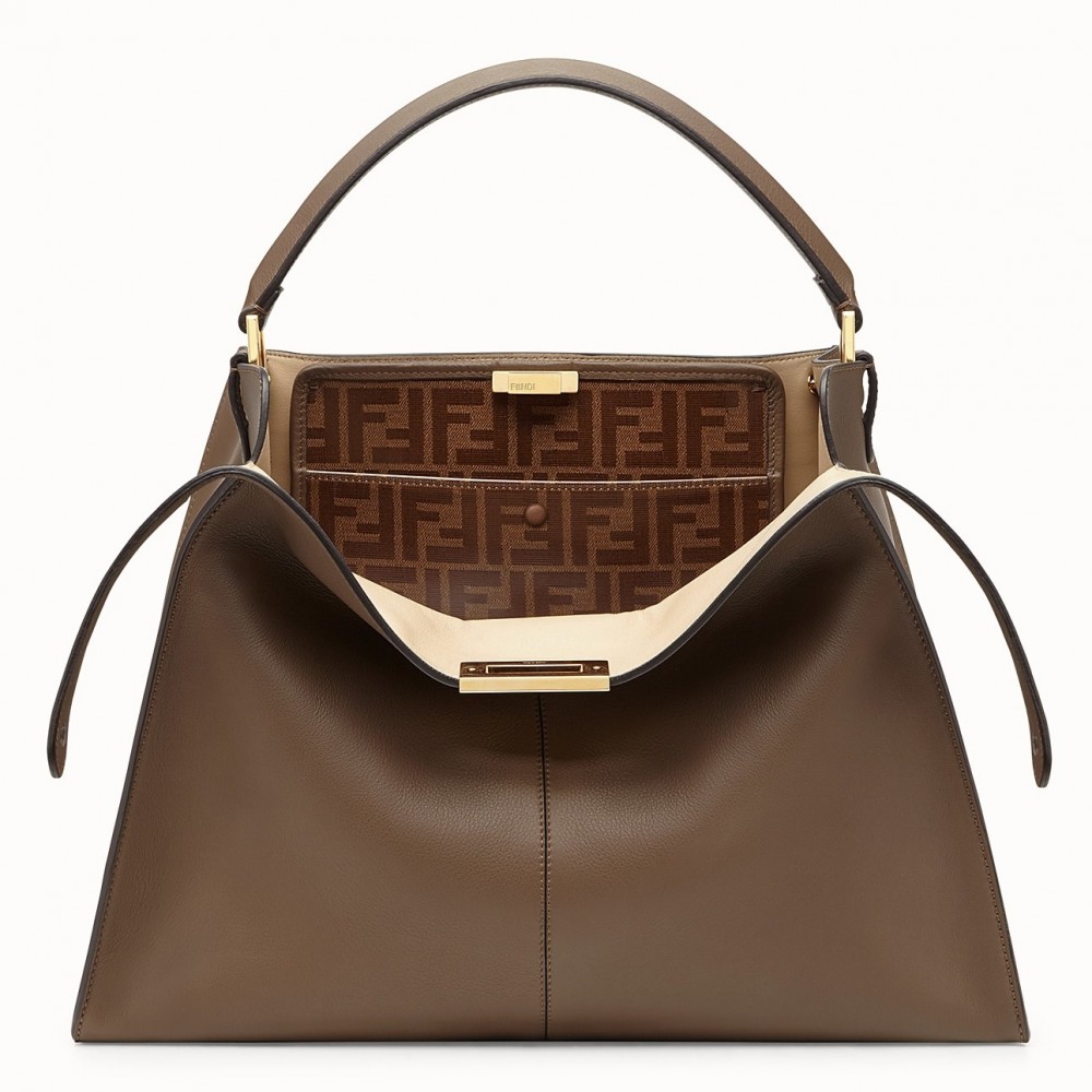 Fendi Brown Peekaboo X Lite Large Bag FBS24087