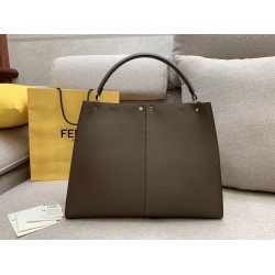 Fendi Brown Peekaboo X Lite Large Bag FBS24087