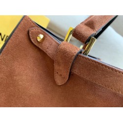 Fendi Brown Peekaboo X Lite Large Suede Bag FBS24088