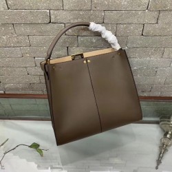 Fendi Brown Peekaboo X Lite Regular Bag FBS24089