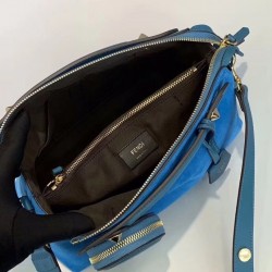 Fendi By The Way Medium Bag In Blue Suede FBS24092