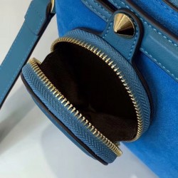 Fendi By The Way Medium Bag In Blue Suede FBS24092