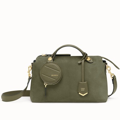 Fendi By The Way Medium Bag In Green Suede FBS24099