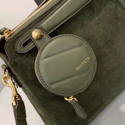 Fendi By The Way Medium Bag In Green Suede FBS24099