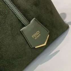 Fendi By The Way Medium Bag In Green Suede FBS24099