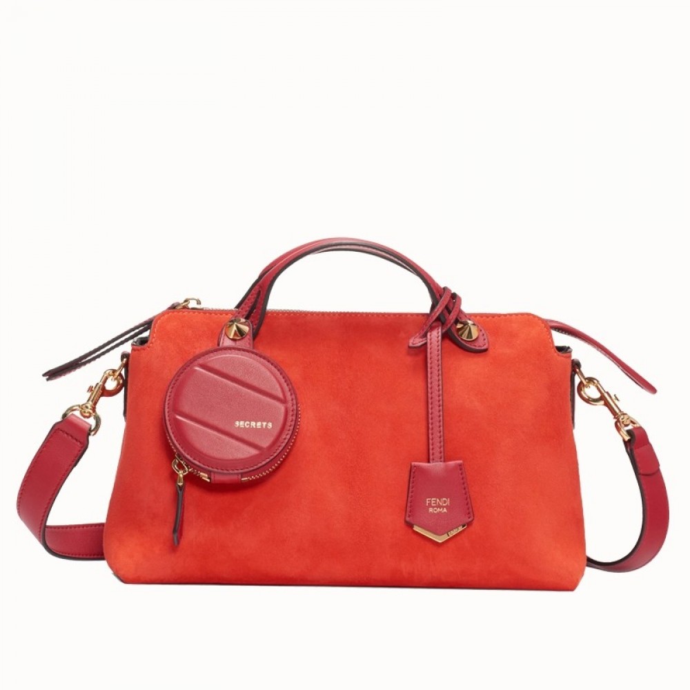 Fendi By The Way Medium Bag In Piment Suede FBS24098