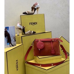 Fendi By The Way Medium Bag In Piment Suede FBS24098