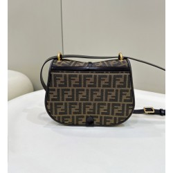 Fendi C'mon Medium Bag in FF Jacquard Fabric and Leather FBS24104