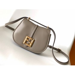 Fendi C'mon Small Bag in Grey Calfskin FBS24108