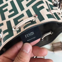 Fendi FF Mon Tresor Mini Bucket Bag In Nude Calfskin FBS24127