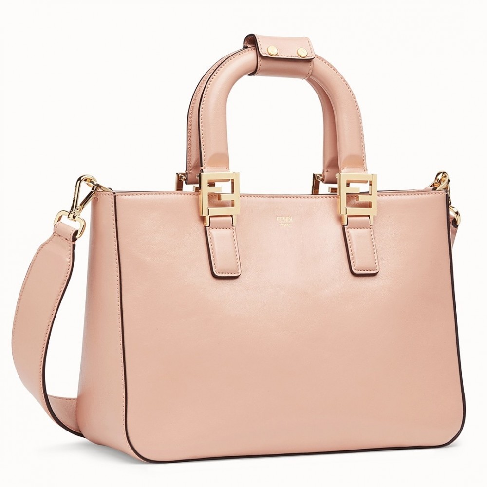 Fendi FF Tote Small Bag In Pink Calfskin FBS24129