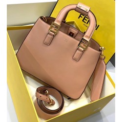 Fendi FF Tote Small Bag In Pink Calfskin FBS24129