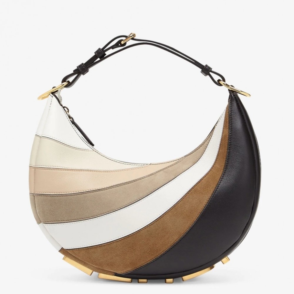 Fendi Fendigraphy Small Hobo Bag In Inlaying Leather FBS24118