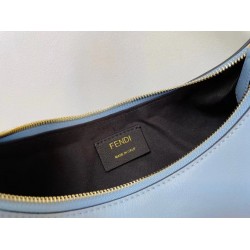 Fendi Fendigraphy Small Hobo Bag In Light Blue Leather FBS24119