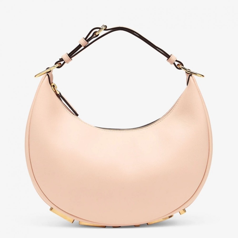 Fendi Fendigraphy Small Hobo Bag In Pink Leather FBS24121