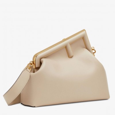 Fendi First Medium Bag In Beige Nappa Leather FBS24132