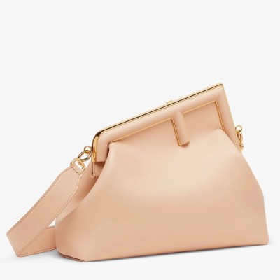 Fendi First Medium Bag In Powder Pink Nappa Leather FBS24133