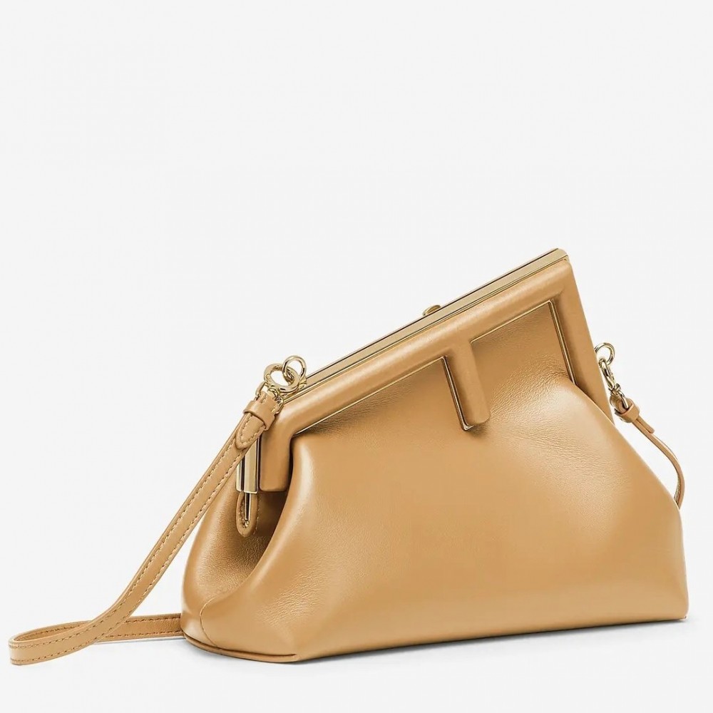 Fendi First Small Bag In Beige Nappa Leather FBS24139