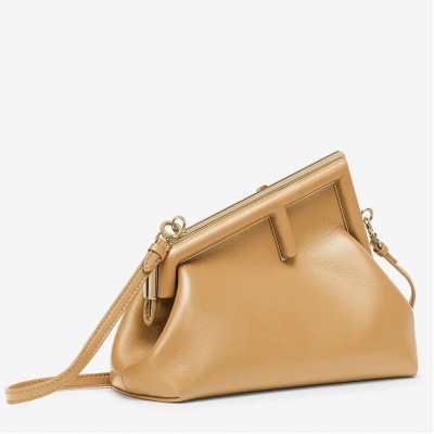 Fendi First Small Bag In Beige Nappa Leather FBS24139