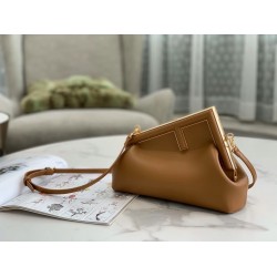 Fendi First Small Bag In Brown Nappa Leather FBS24149