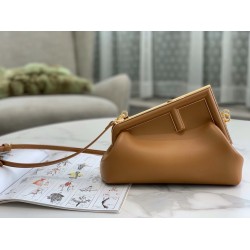 Fendi First Small Bag In Brown Nappa Leather FBS24149