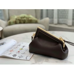 Fendi First Small Bag In Chocolate Nappa Leather FBS24143